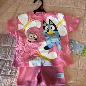 Baby girls bluey short set size 18 months